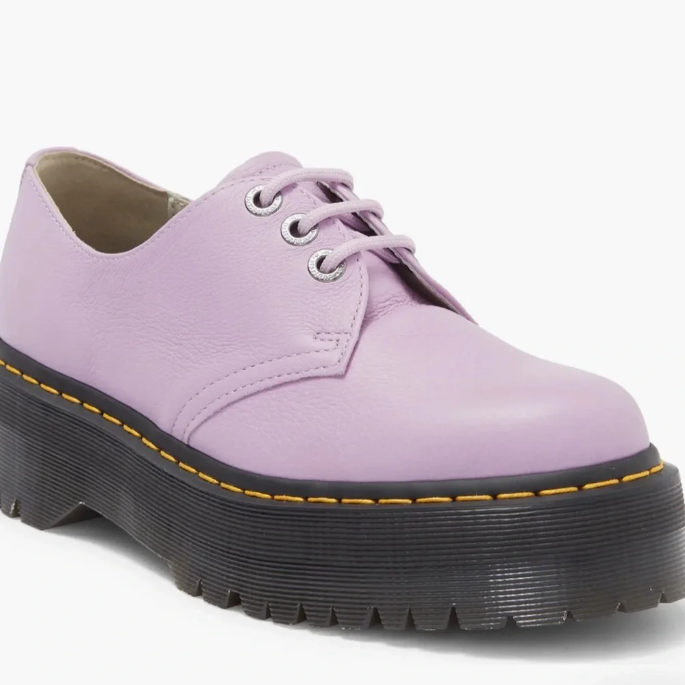 🆕Dr Martens unisex adult 1461 Quad Ii Platform Leather Light Lilac Size 7/8 - Picture 2 of 13